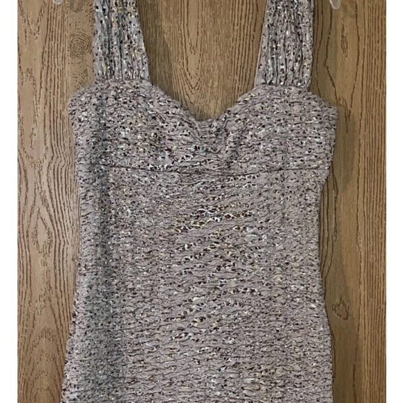 Beautiful Glittering Beige/Gold Dress 20% Discount - Picture 6 of 7
